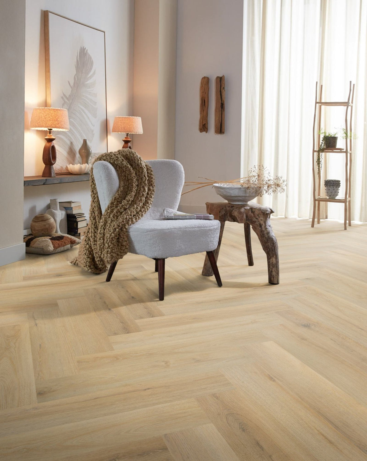 Spigato xl Valento visgraat dryback natural sfeer