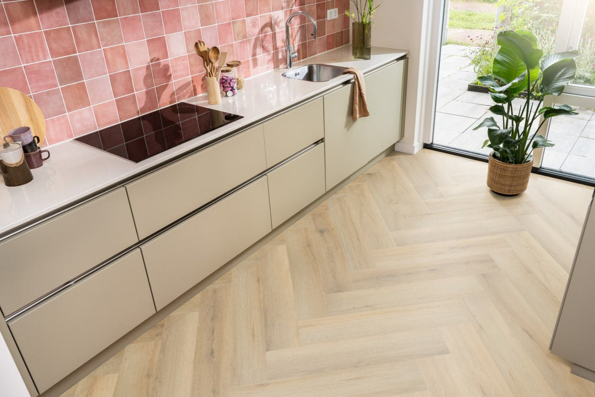 Spigato xl Valento visgraat dryback natural sfeer