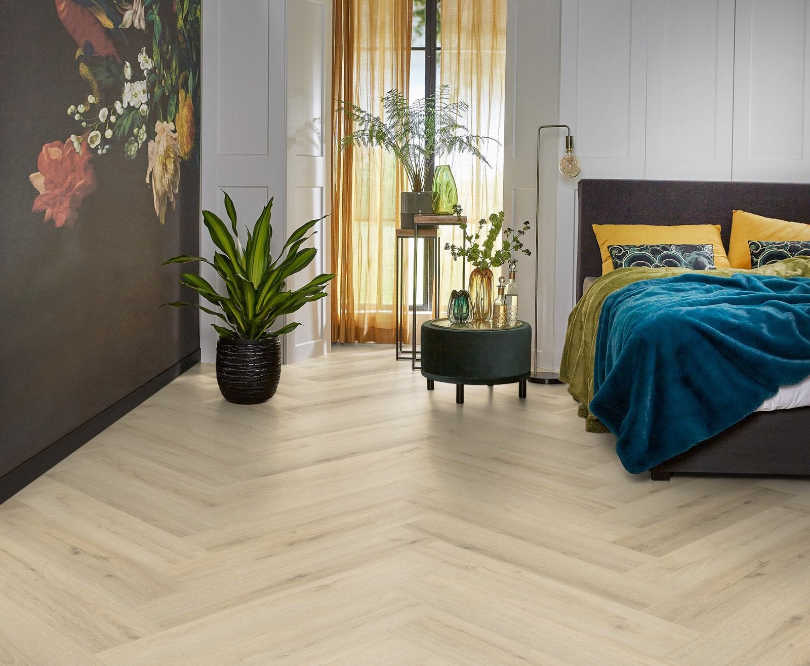 Spigato xl Valento visgraat dryback warm beige sfeer