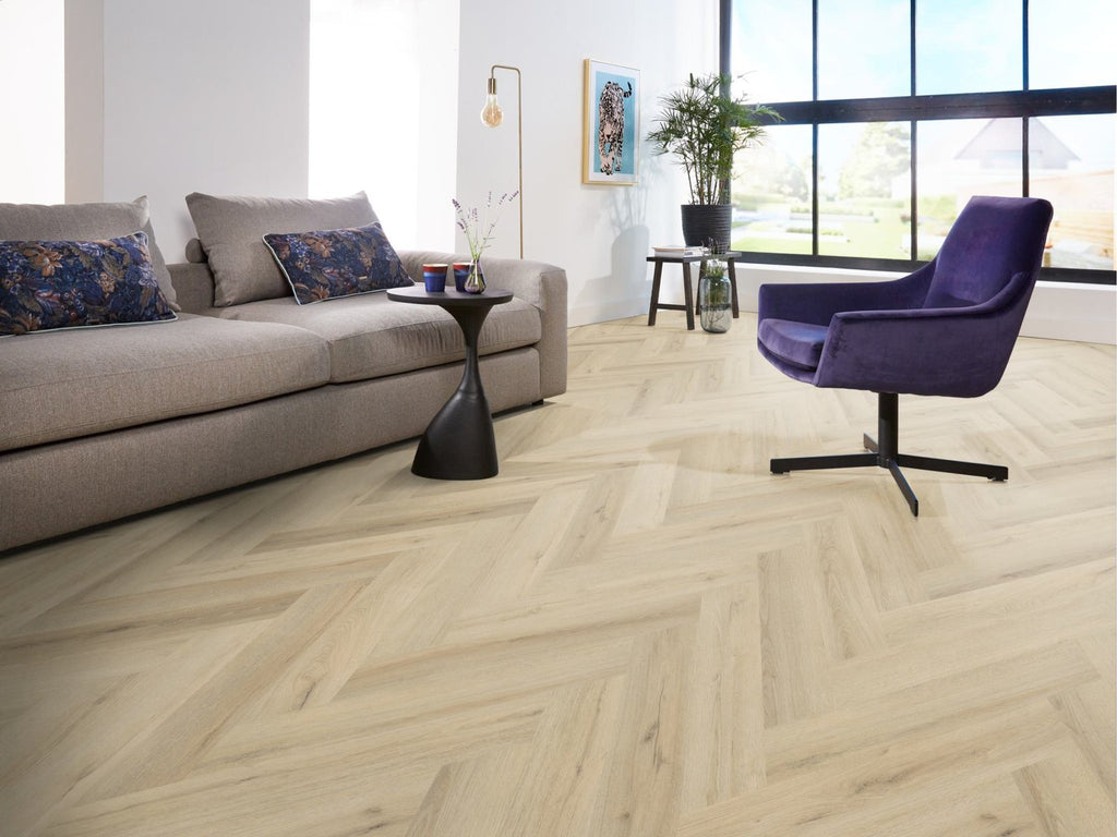 Spigato xl Valento visgraat dryback warm beige sfeer