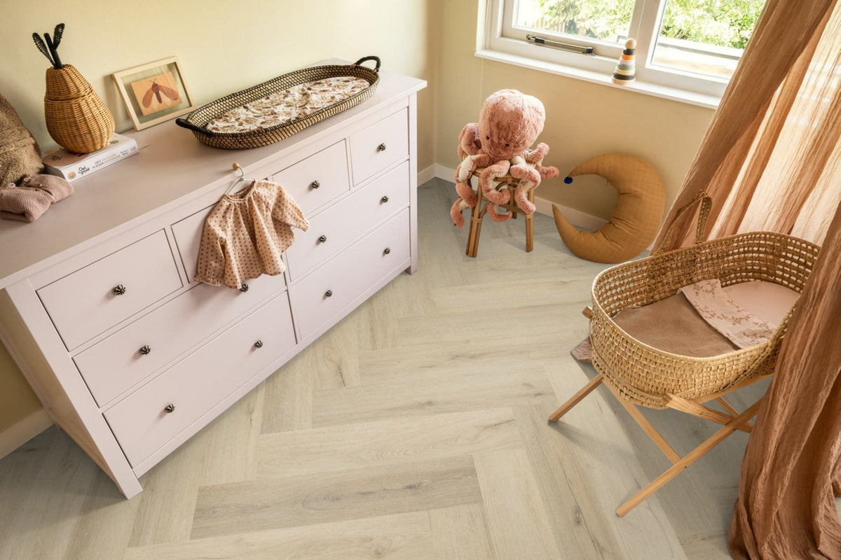 Spigato xl Valento visgraat dryback warm beige sfeer