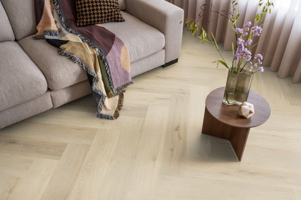 Spigato xl Valento visgraat dryback warm beige sfeer