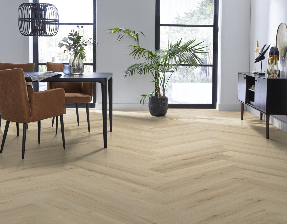 Spigato xl Valento visgraat dryback warm beige sfeer
