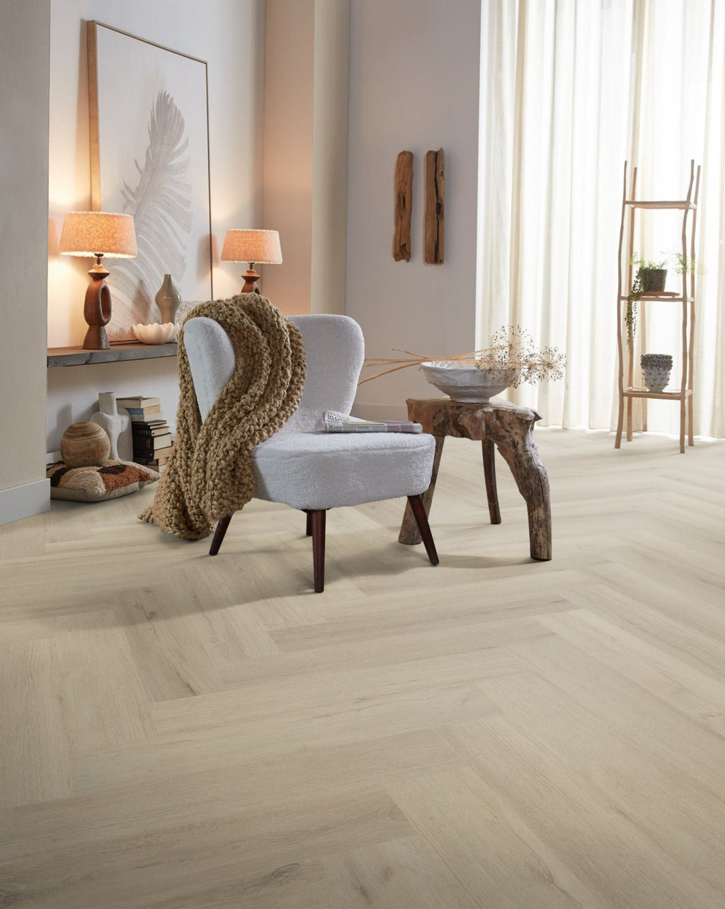 Spigato xl Valento visgraat dryback beige sfeer
