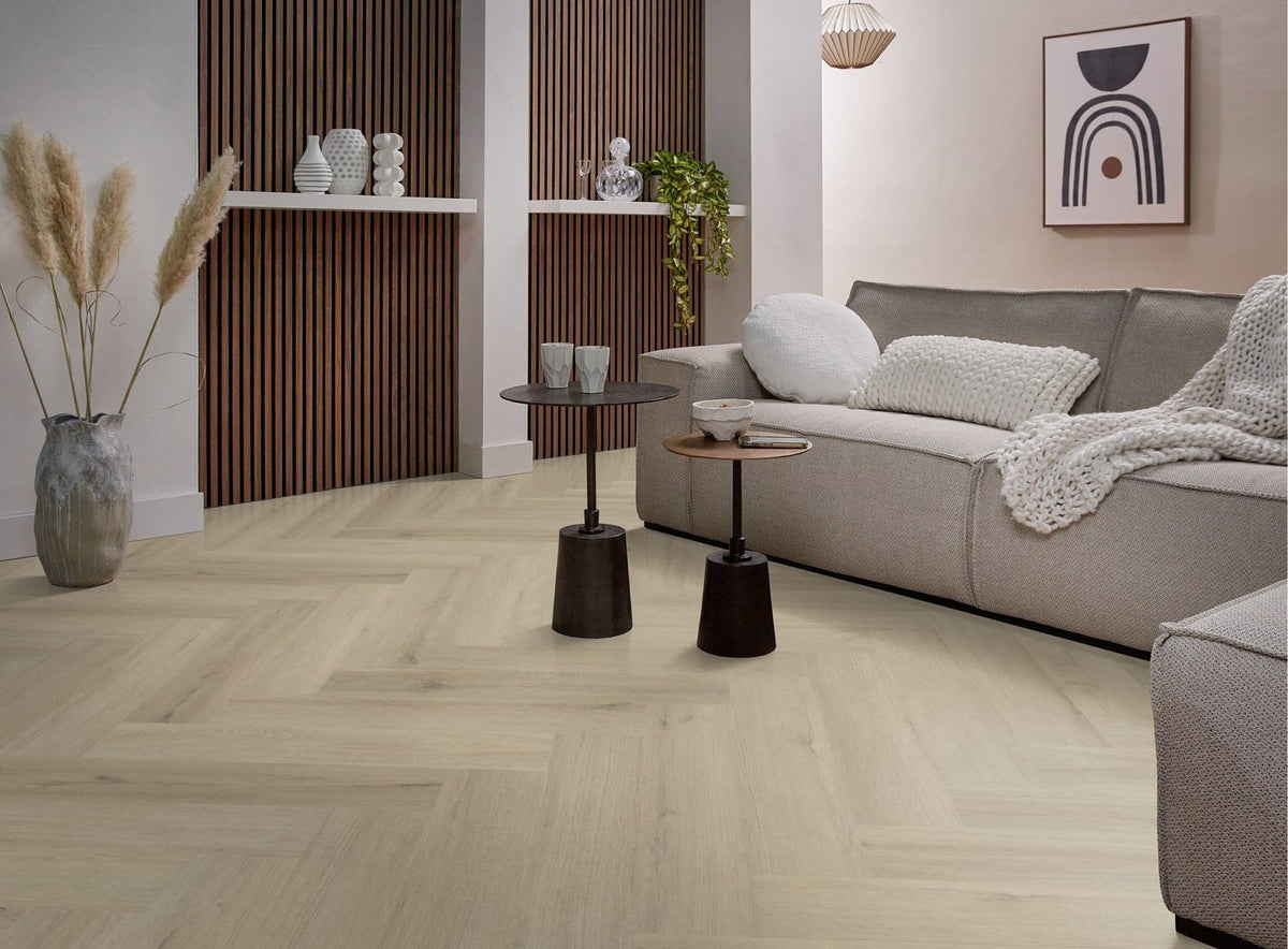 Spigato xl Valento visgraat dryback beige sfeer