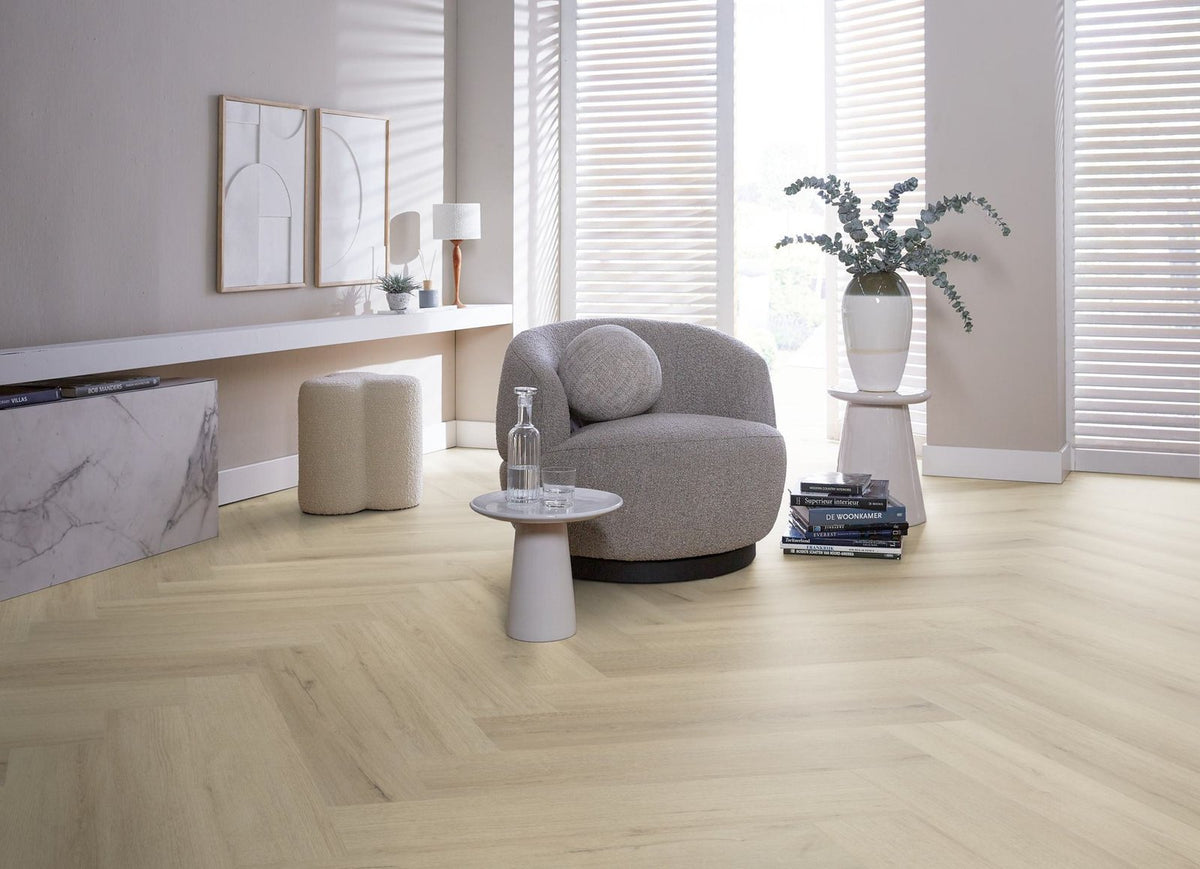 Spigato xl Valento visgraat dryback beige sfeer