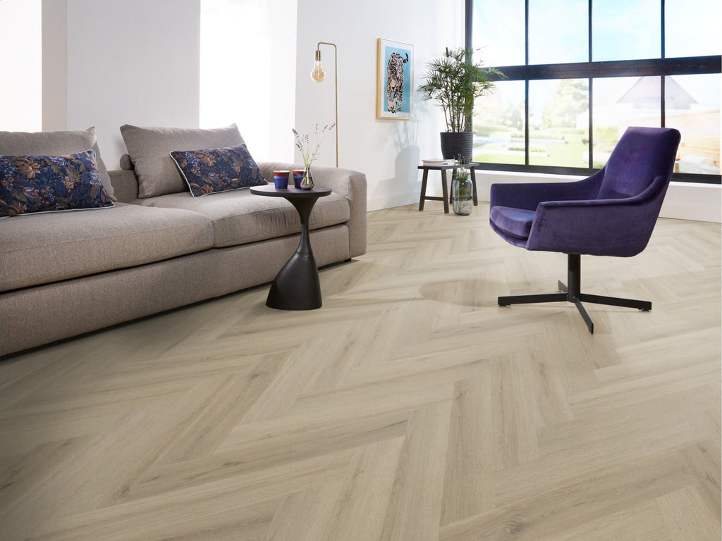 Spigato xl Valento visgraat dryback beige sfeer
