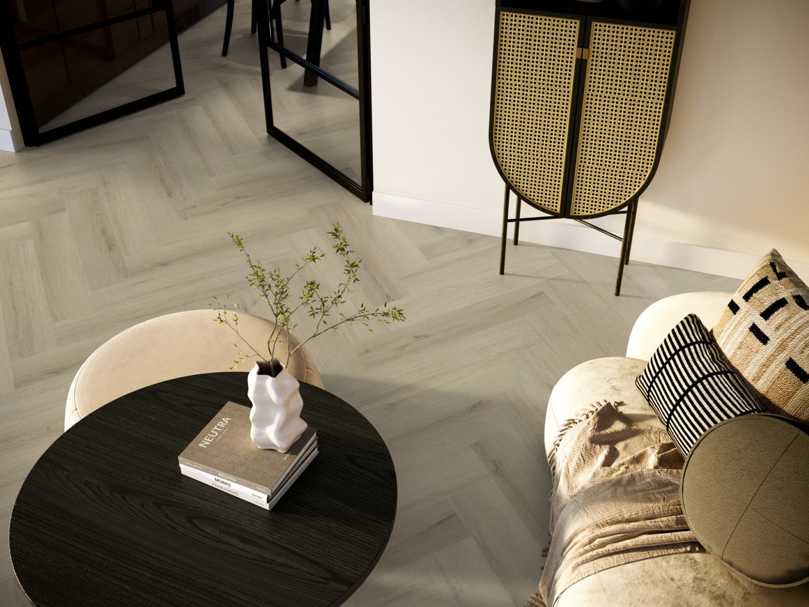 Spigato xl Valento visgraat dryback beige sfeer