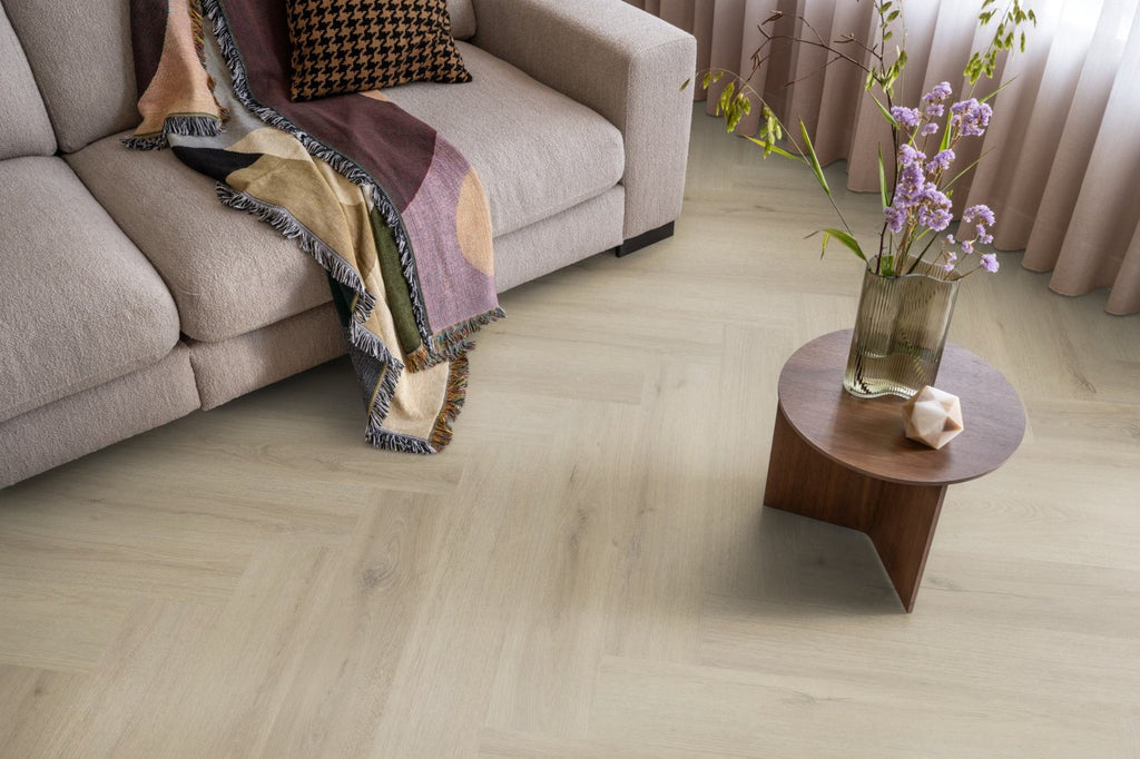 Spigato xl Valento visgraat dryback beige sfeer
