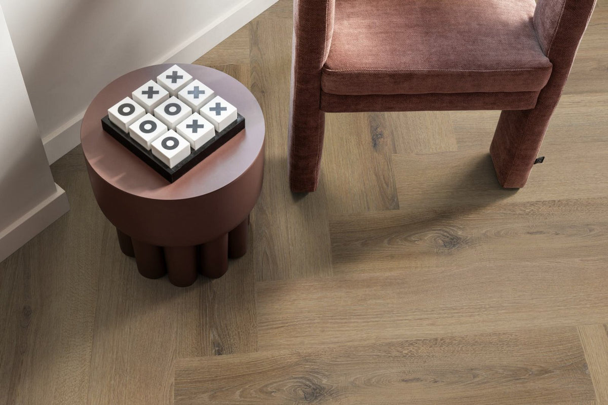 Spigato xl Valento visgraat dryback light brown sfeer