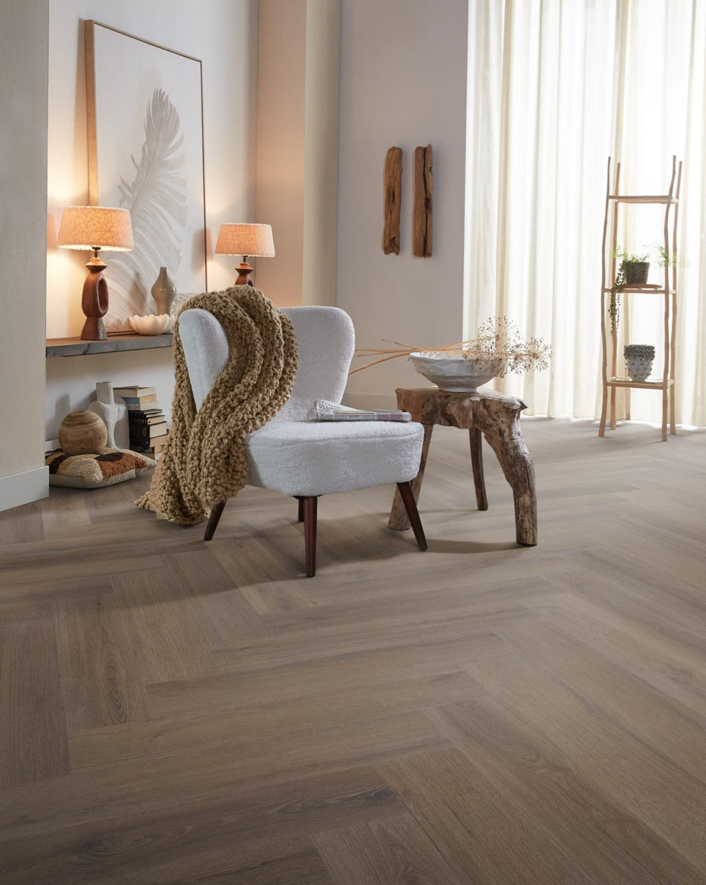 Spigato xl Valento visgraat dryback brown sfeer