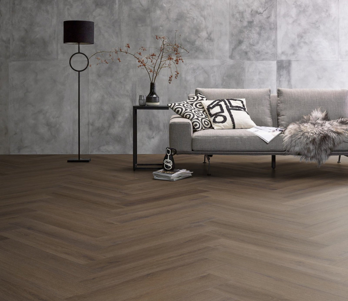 Spigato xl Valento visgraat dryback brown sfeer