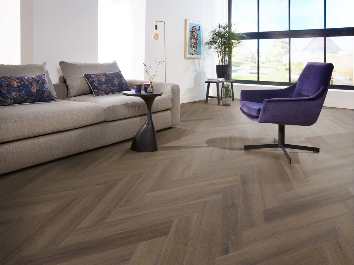 Spigato xl Valento visgraat dryback brown sfeer