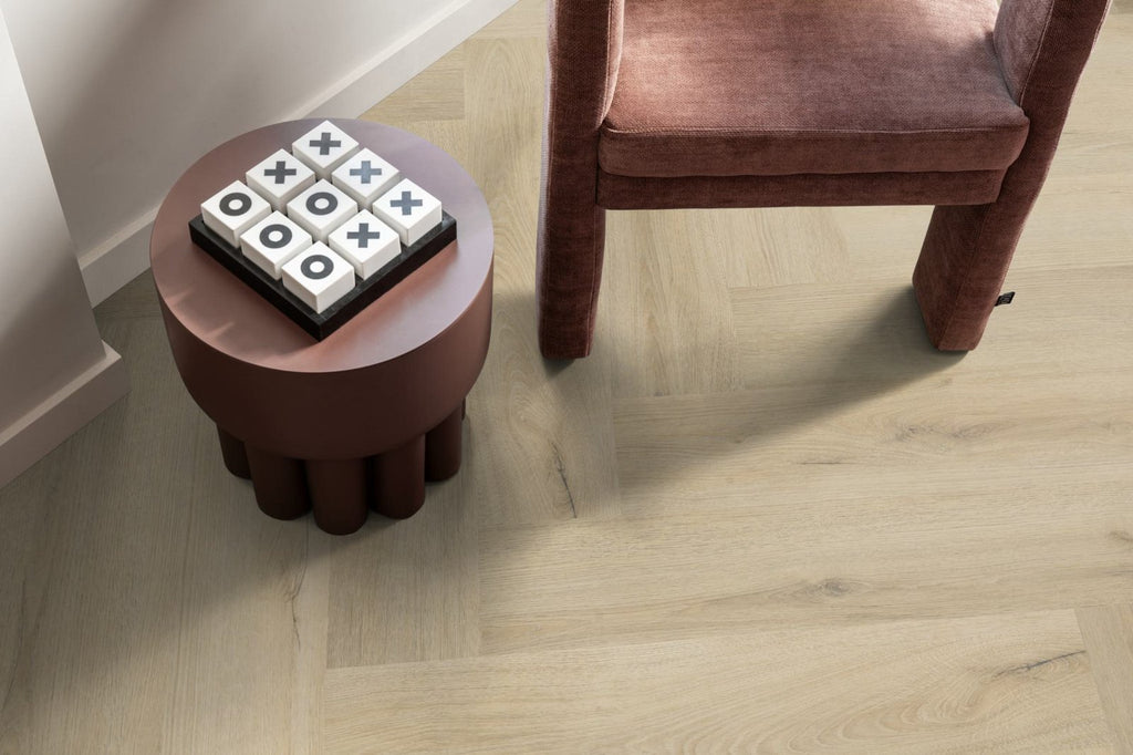 Spigato xl Valento visgraat click SRC warm beige sfeer