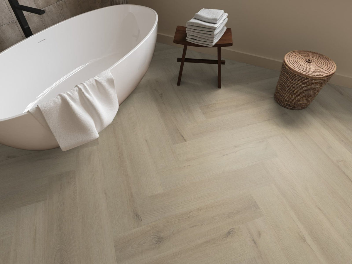 Spigato xl Valento visgraat click SRC beige sfeer