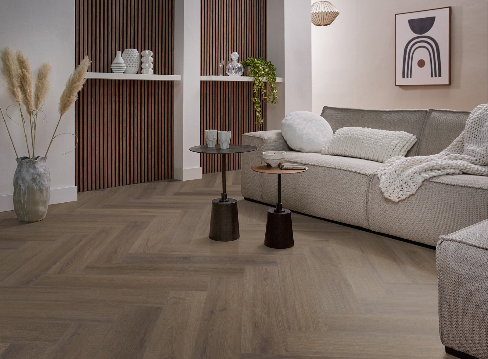 Spigato xl Valento visgraat click SRC brown sfeer