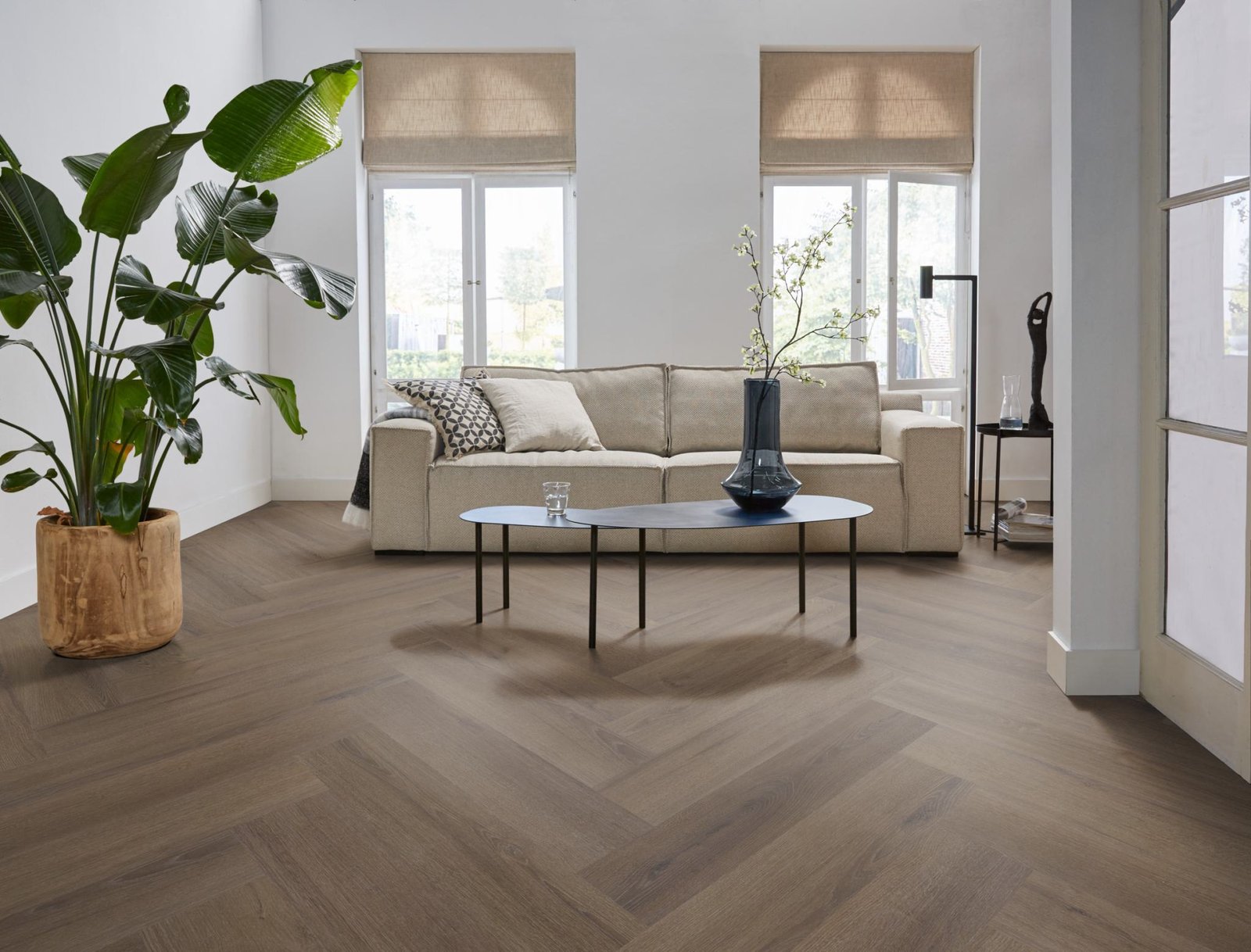 Spigato xl Valento visgraat click SRC brown sfeer