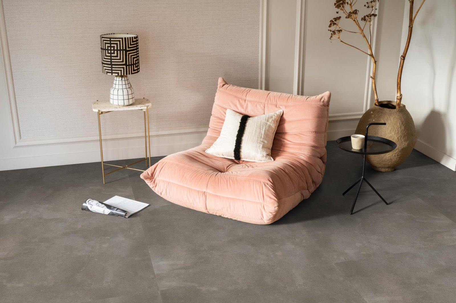Piazzo xl dryback warm grey sfeer
