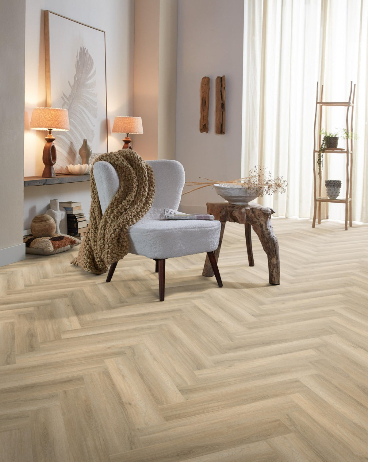 Spigato Avanto visgraat click SRC beige sfeer