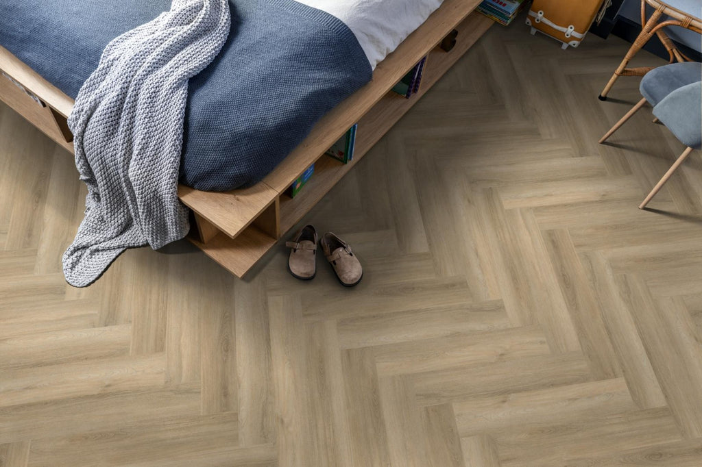 Spigato Avanto visgraat click SRC beige sfeer