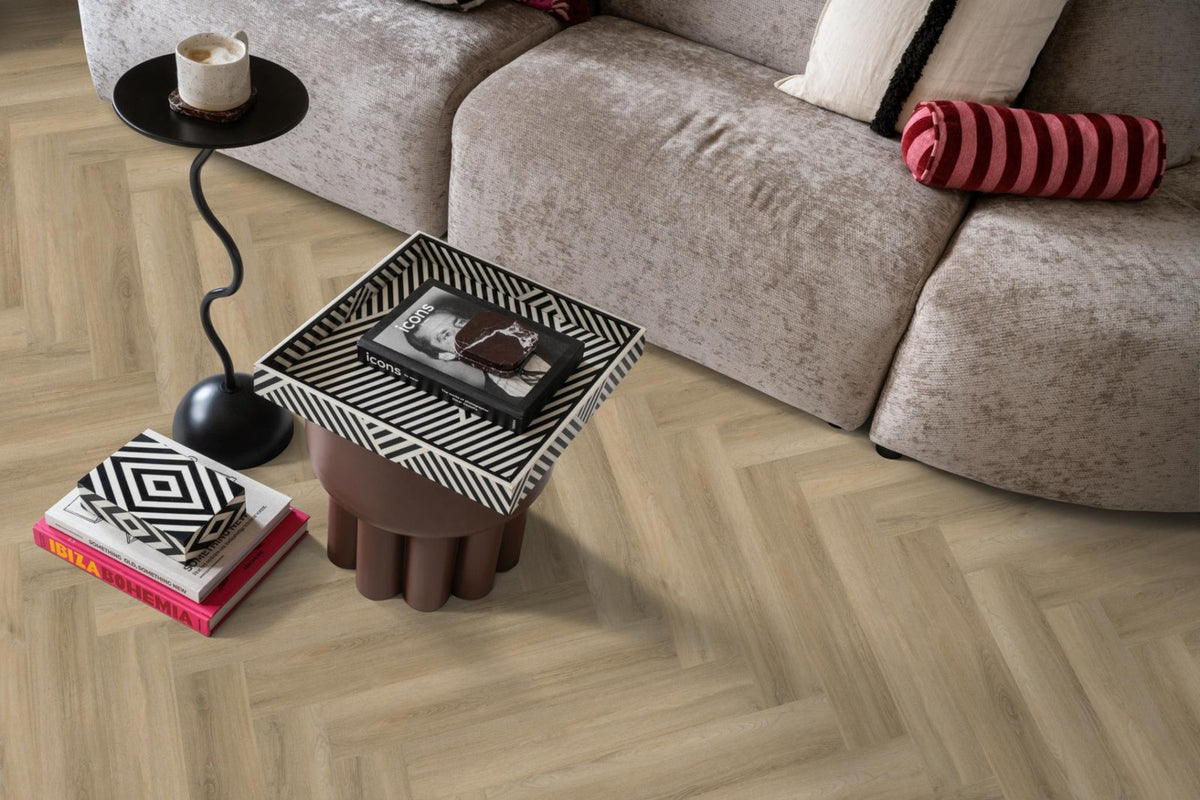 Spigato Avanto visgraat click SRC beige sfeer
