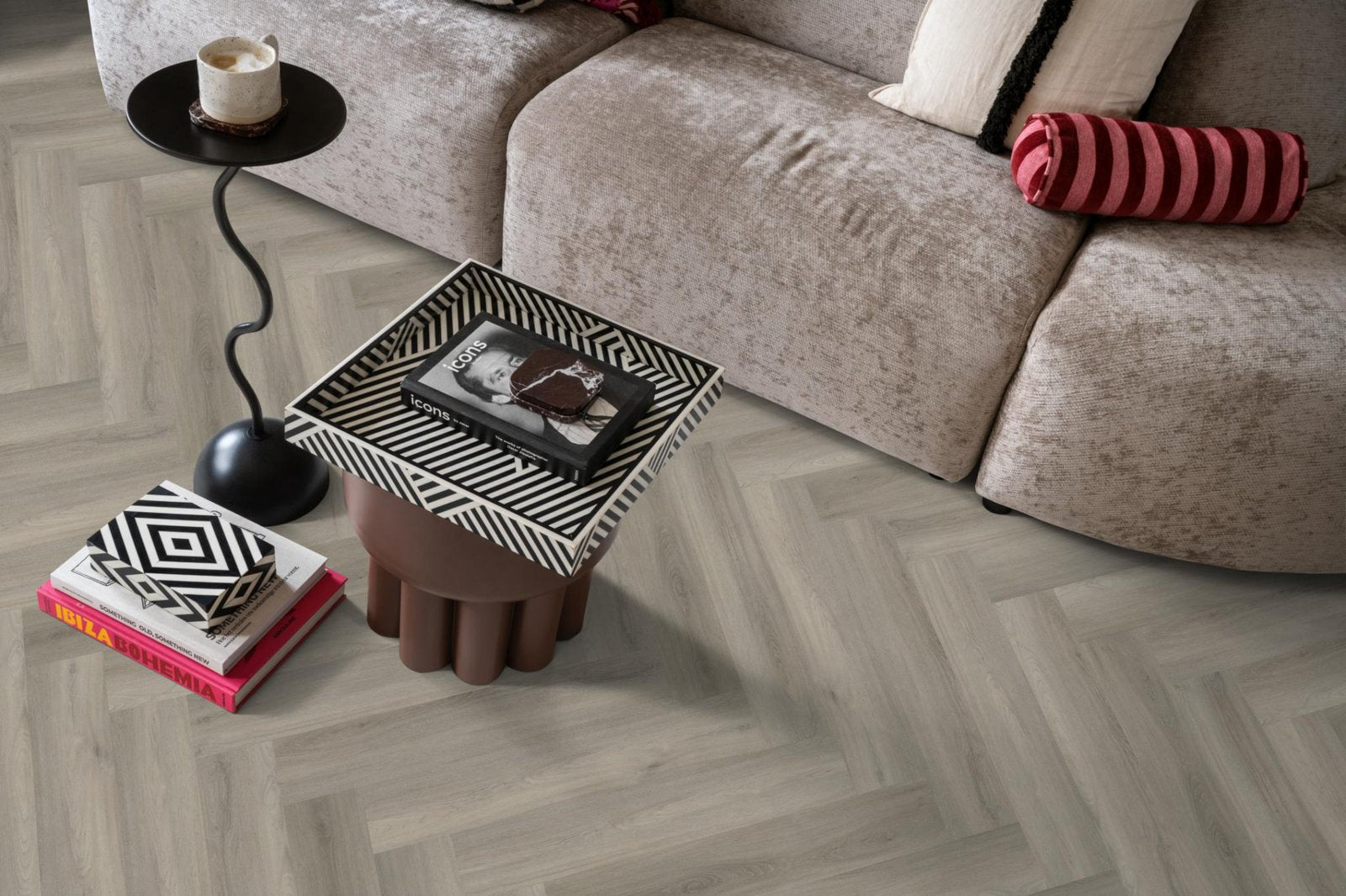 Spigato Avanto visgraat click SRC grey sfeer