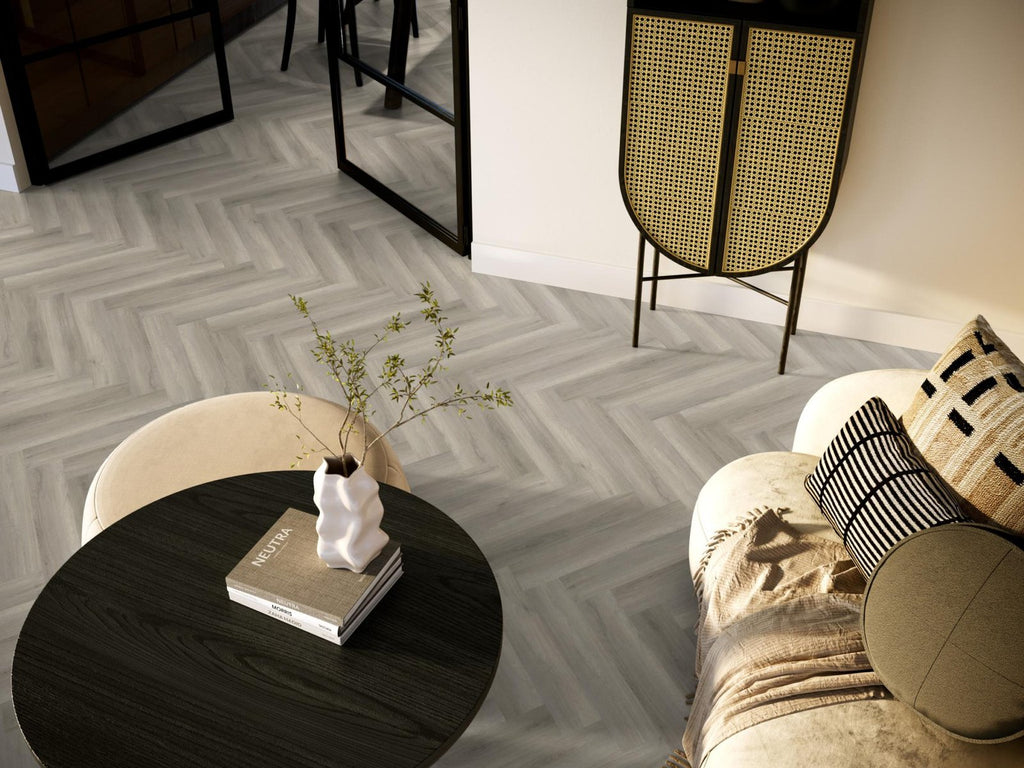 Spigato Avanto visgraat click SRC grey sfeer