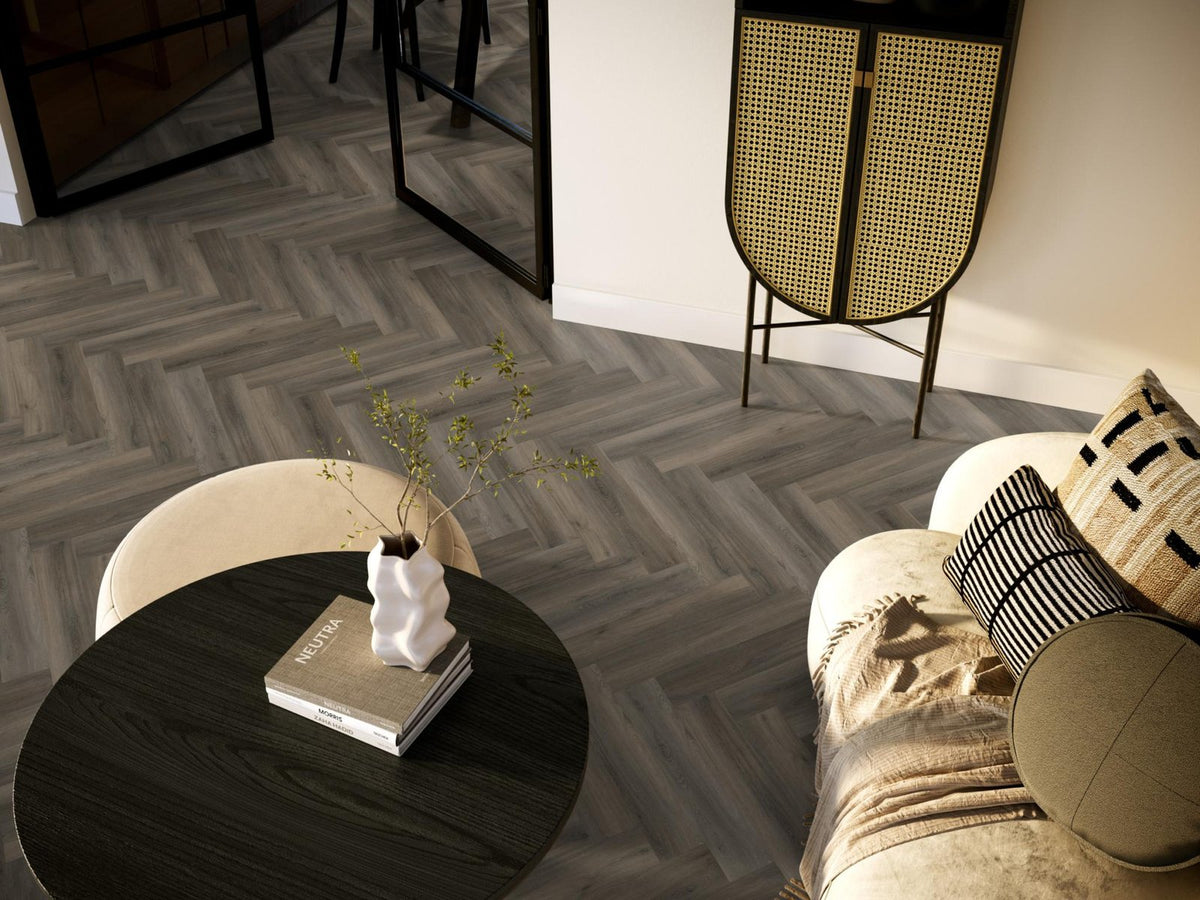 Spigato Avanto visgraat click SRC dark grey sfeer
