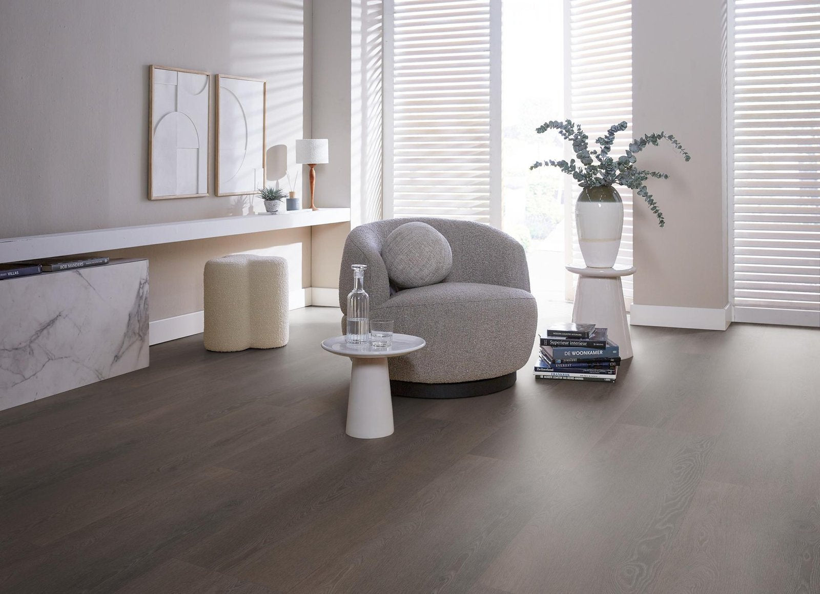 Wide board dryback charcoal sfeer