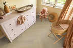 Herringbone dryback natural sfeer