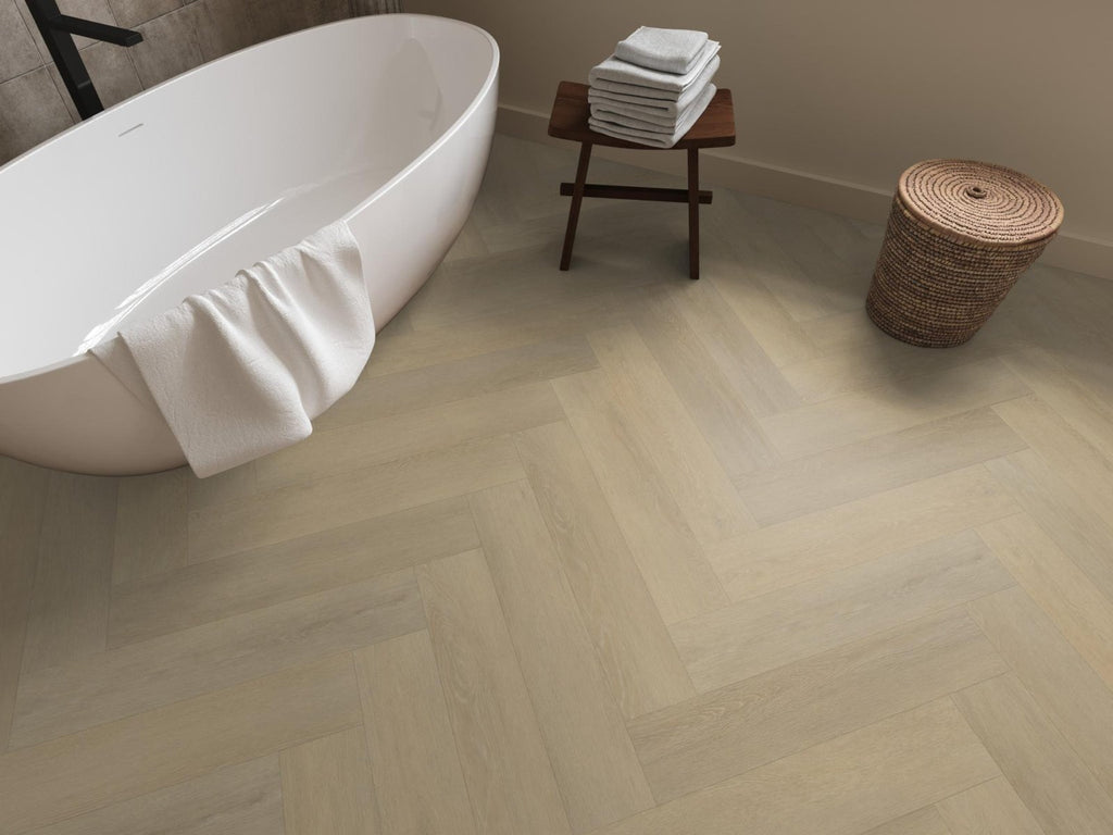 Herringbone dryback natural sfeer