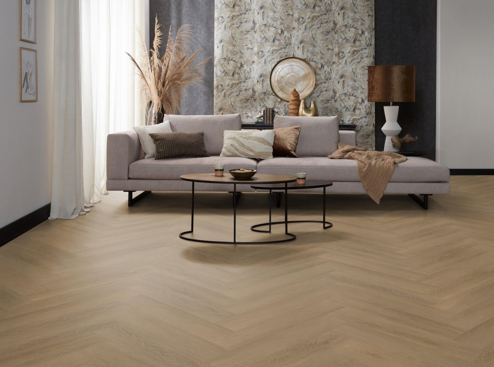 Herringbone dryback sun kissed sfeer