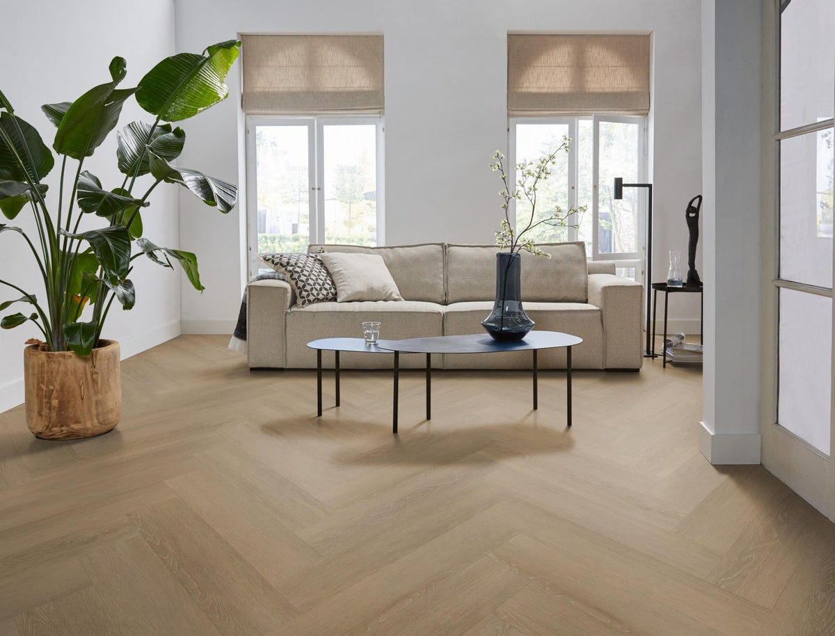 Herringbone dryback sun kissed sfeer