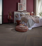 Herringbone dryback charcoal sfeer