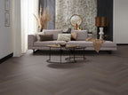 Herringbone dryback charcoal sfeer
