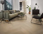 Herringbone dryback warm natural sfeer