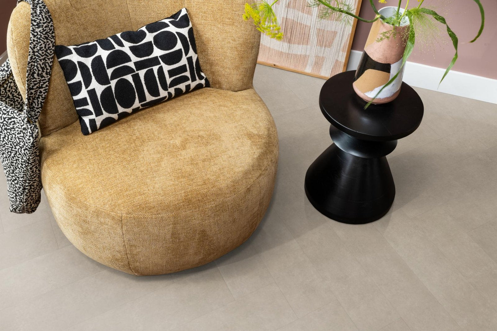Herringbone dryback sand sfeer