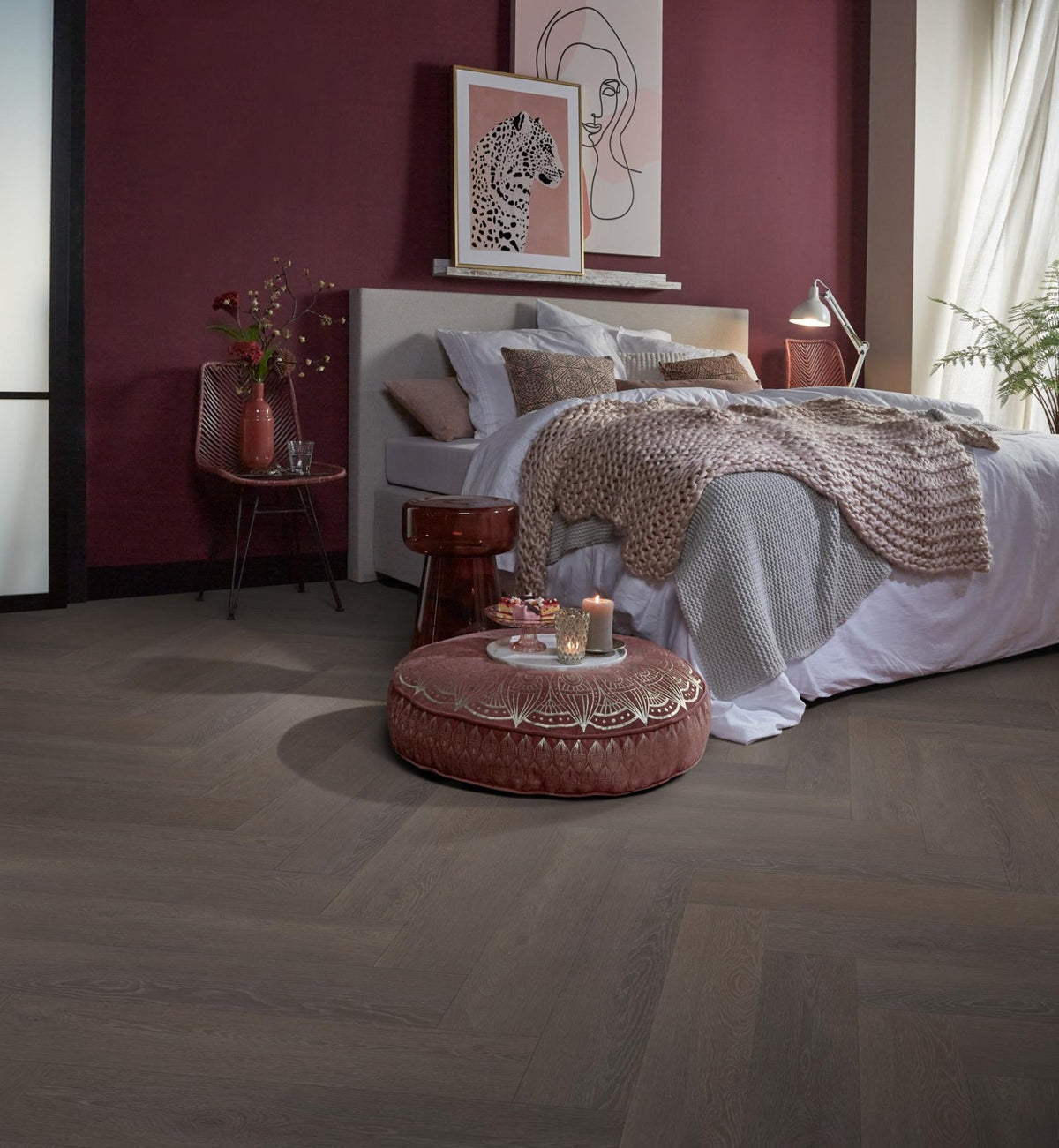 Herringbone click SRC charcoal sfeer
