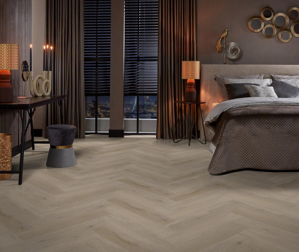 Spigato Vivero visgraat dryback light oak sfeer