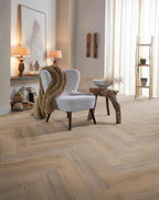 Spigato Vivero visgraat dryback natural oak sfeer