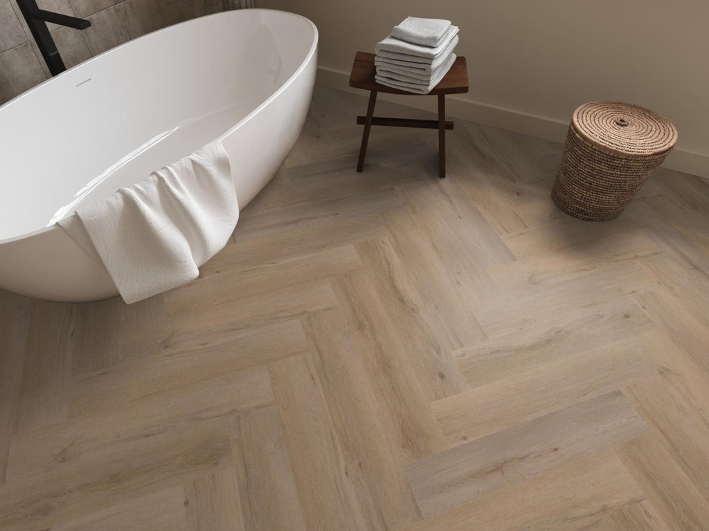 Spigato Vivero visgraat dryback natural oak sfeer