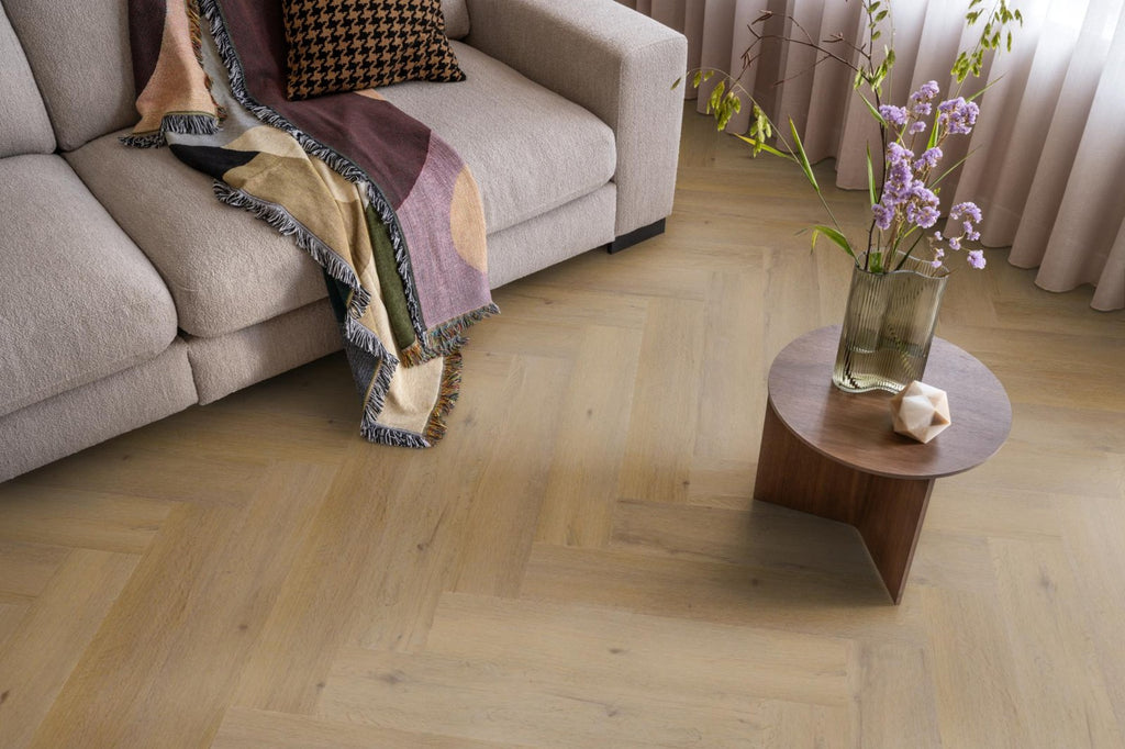 Spigato Vivero visgraat dryback dark oak sfeer