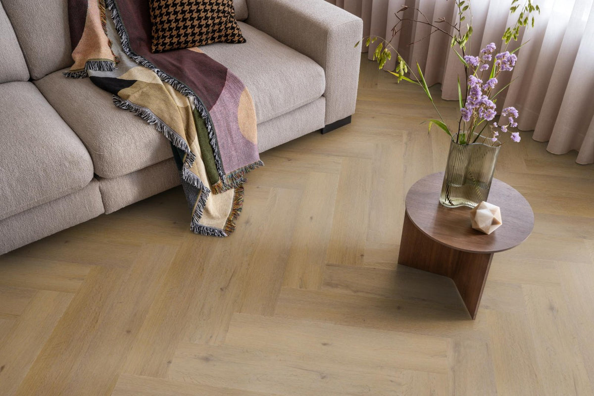 Spigato Vivero visgraat dryback dark oak sfeer