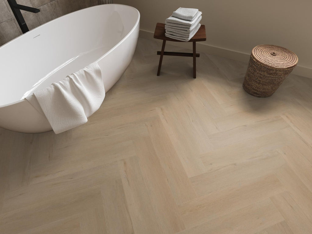 Spigato Vivero visgraat dryback beige sfeer