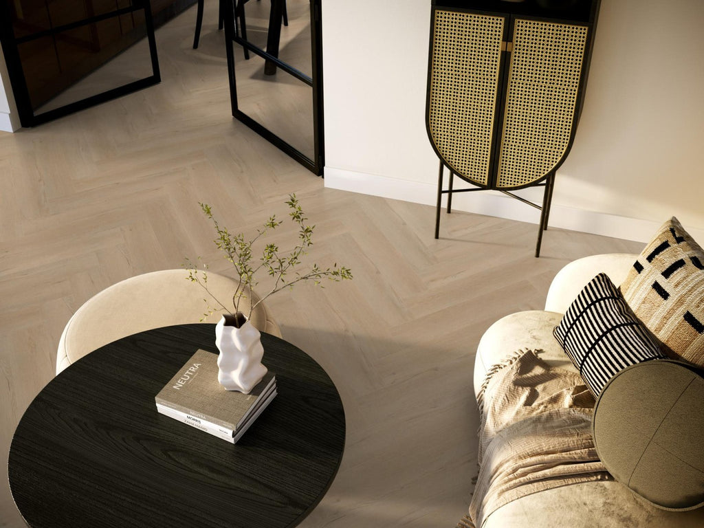 Spigato Vivero visgraat click SRC beige sfeer