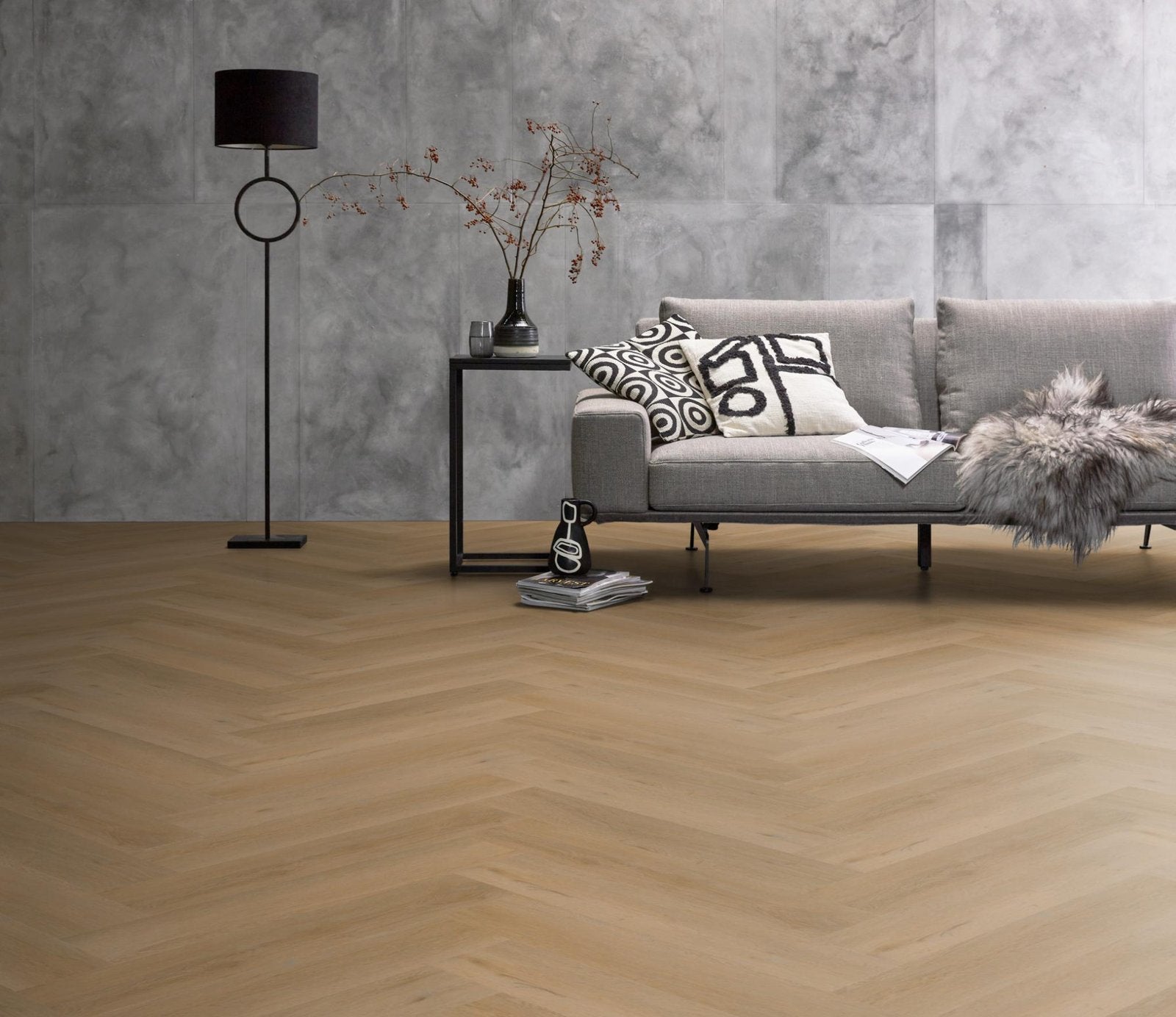 Spigato Vivero visgraat click SRC warm oak sfeer