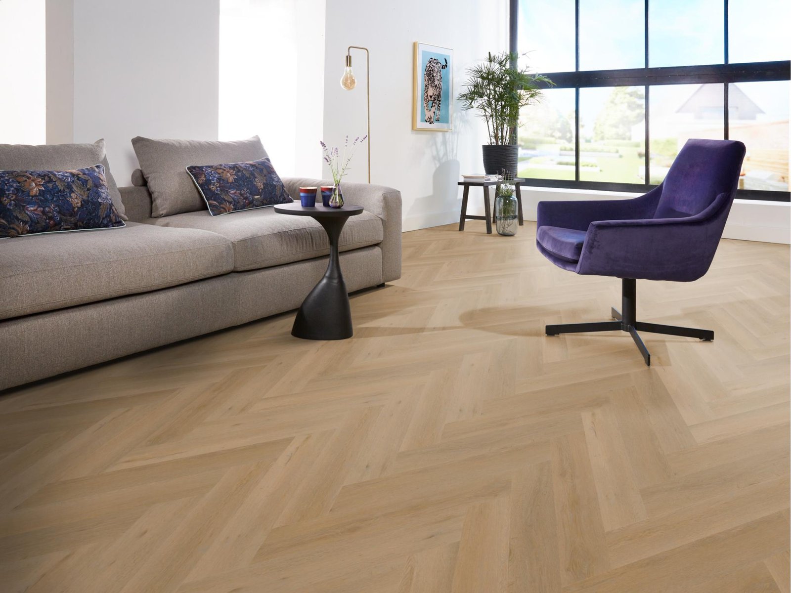Spigato Vivero visgraat click SRC warm oak sfeer