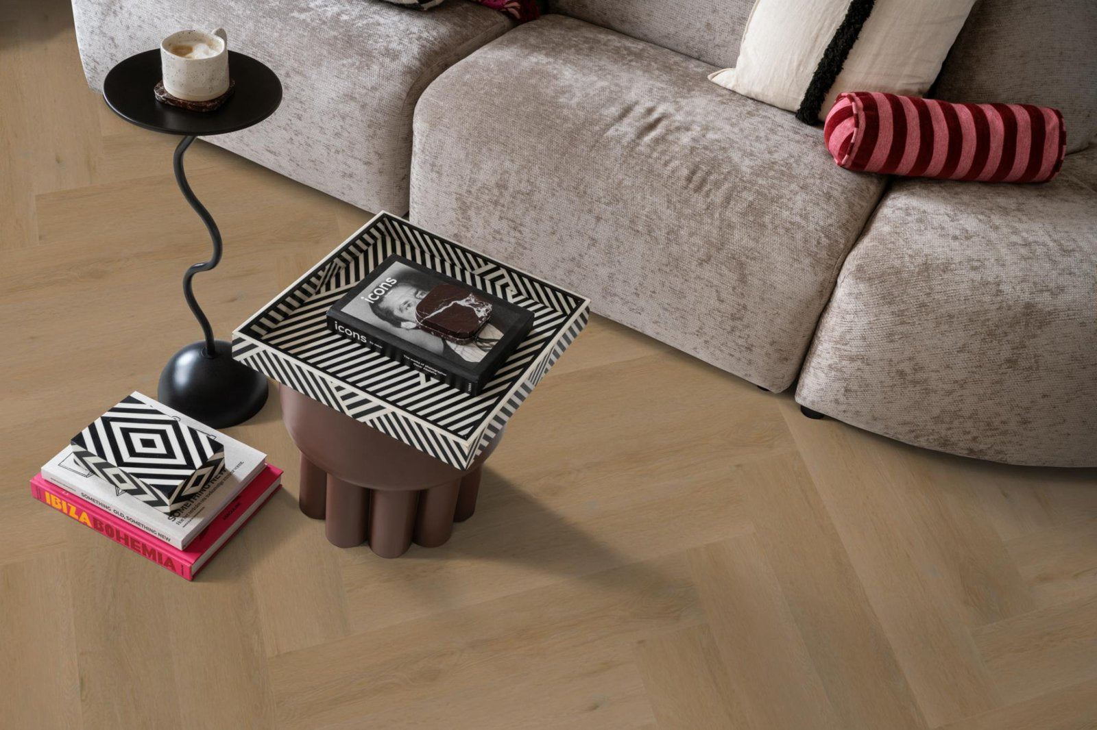 Spigato Vivero visgraat click SRC warm oak sfeer