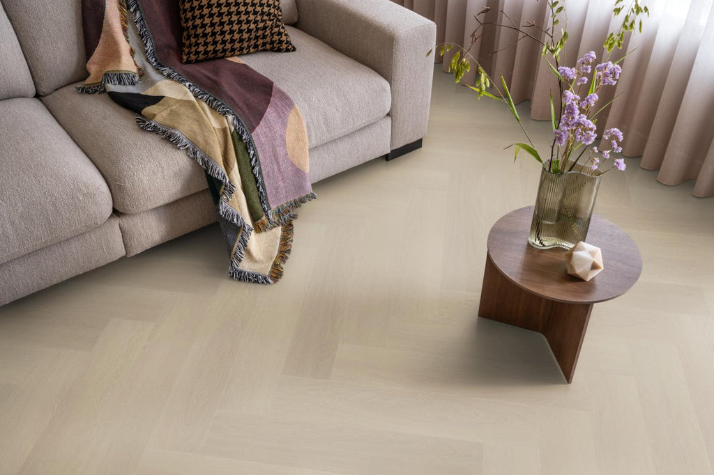 Spigato Estino visgraat dryback beige sfeer