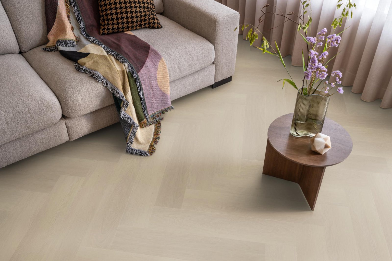 Spigato Estino visgraat dryback beige sfeer